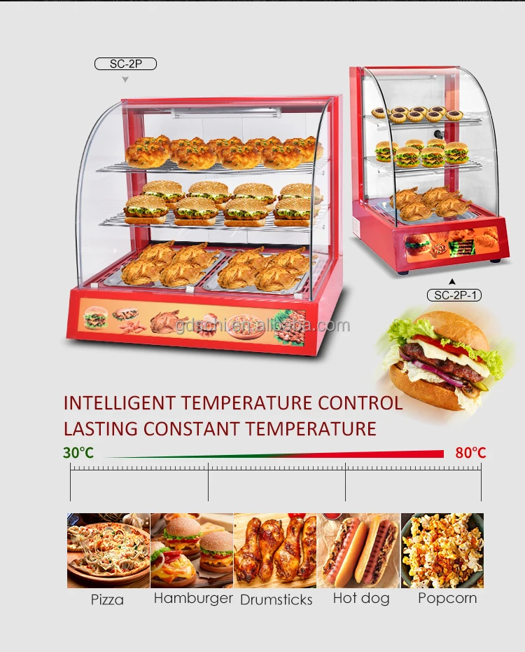 Best Selling 3 Layers Snack Food Warmer Commercial Food Warmer Display