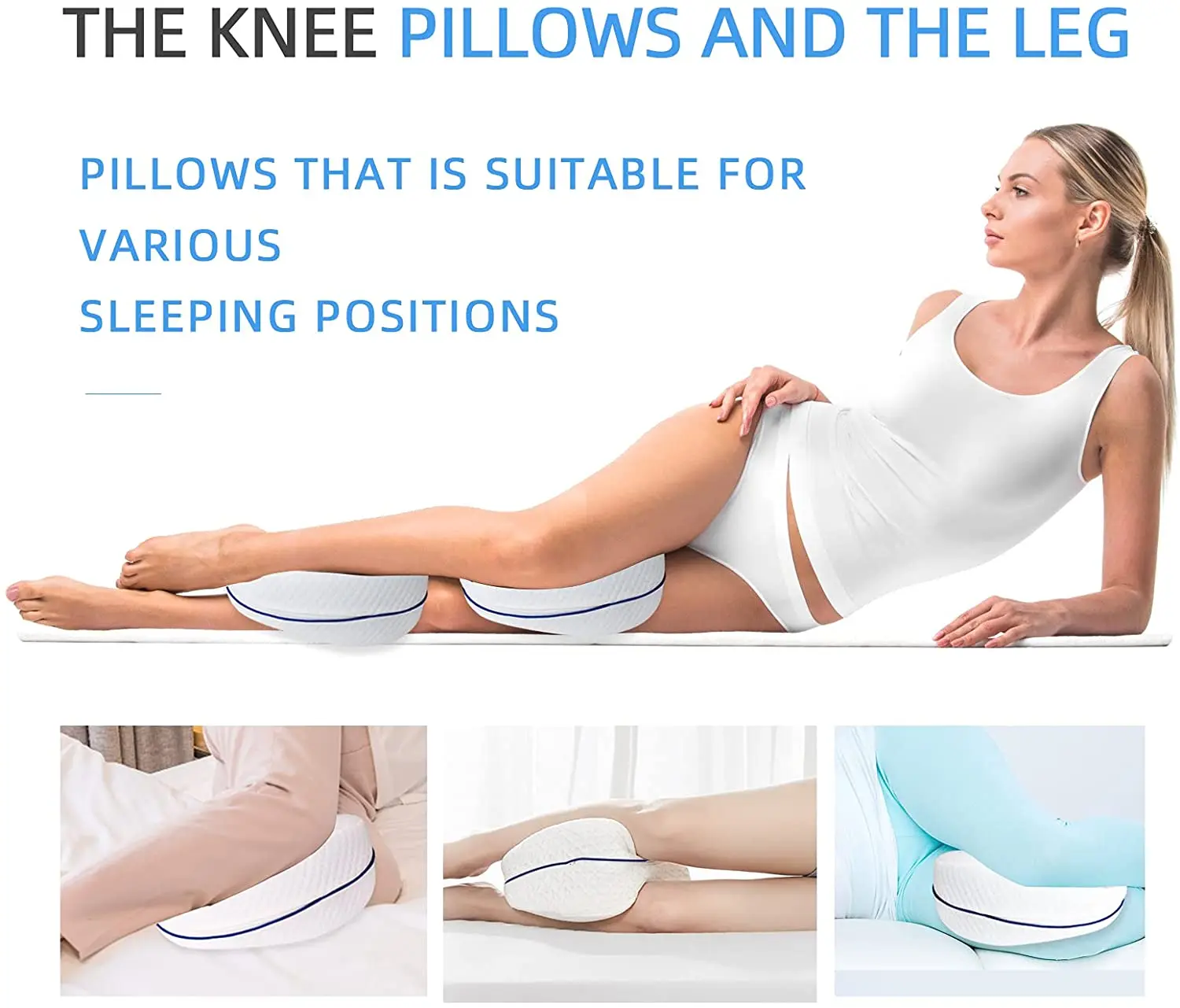 Pillow For Back Pain Memory Foam Leg Pillow For Side Sleepers