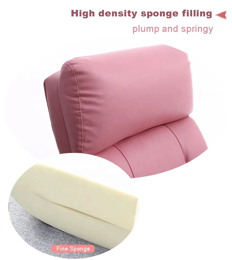 Silla de salón rosa, silla reclinable hidráulica para salones de