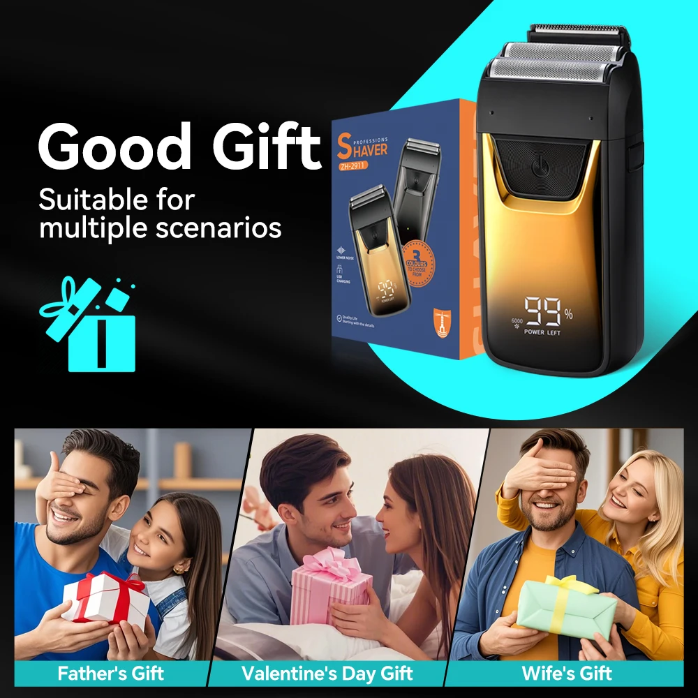 Intelligent Digital Shaving Reciprocating Electric Shaver High-Power USB Source for Personal Bald Heads Beards for RV Hotel Use supplier