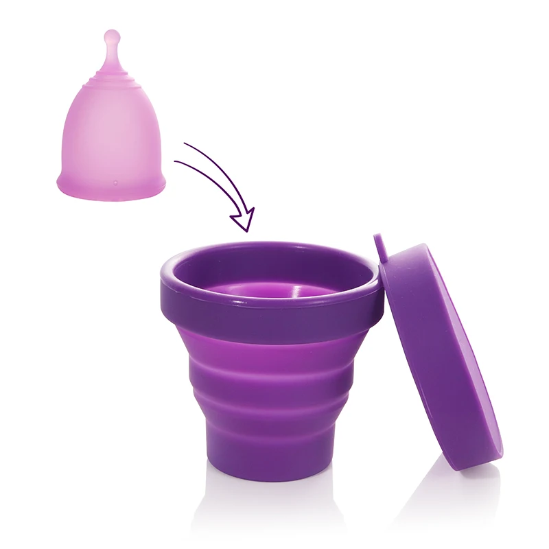 Wholesale Custom Folding Reusable Menstrual Cup Sterilizer For Female Silicone Sterilizer Menstrual Cup Steriliser Storage details