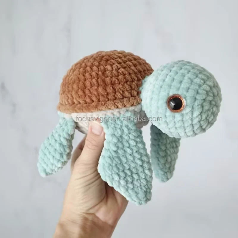 Plush Toy Amigurumi Turtle Crochet Sea Creature Stuffed Animal Toy