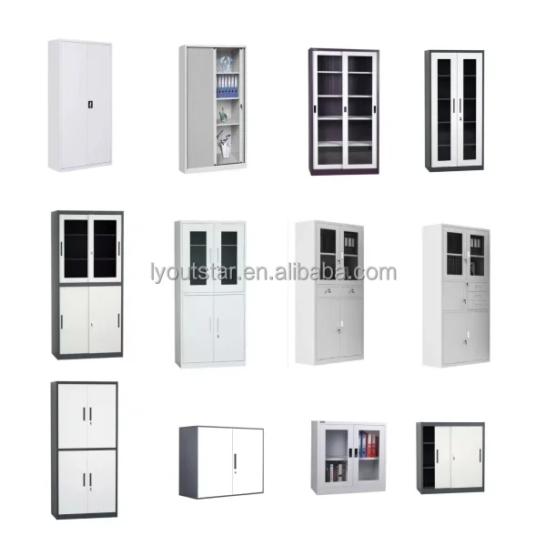 Two-Door Steel Storage Cupboard with Lock Fireproof Waterproof File Cabinet New Design for Home Office Use for Libraries
