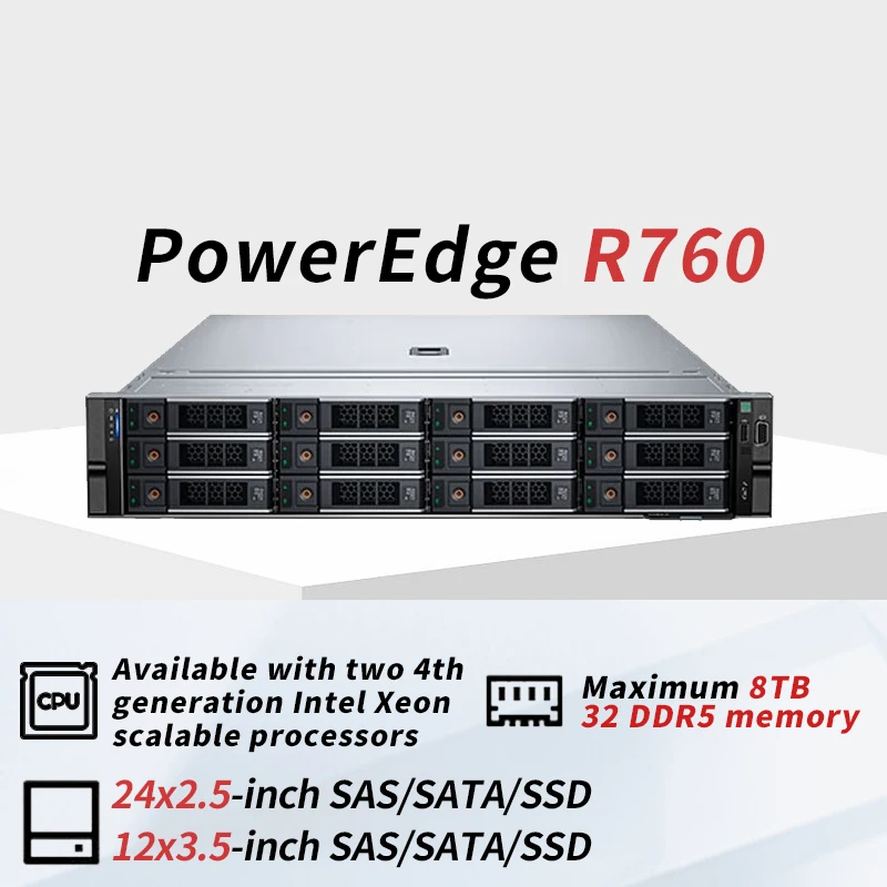 poweredge r760 rack server – iscale Images High... PowerEdge R760 2U Rack Server Computer Enterprise System Optimized AI ...