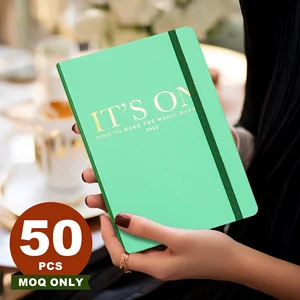 New Design Custom Logo Wholesale Pu Leather A6 Journals Factory Price Printing Line Grid Dot Diary Hard Cover Colorful Notebooks