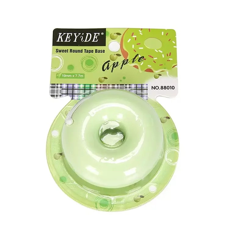 Hot sale 3% discount promotion Candy Color Sweet heart Donuts Tape Dispenser with Tape/Circle cake cutter/Donuts tape cutter