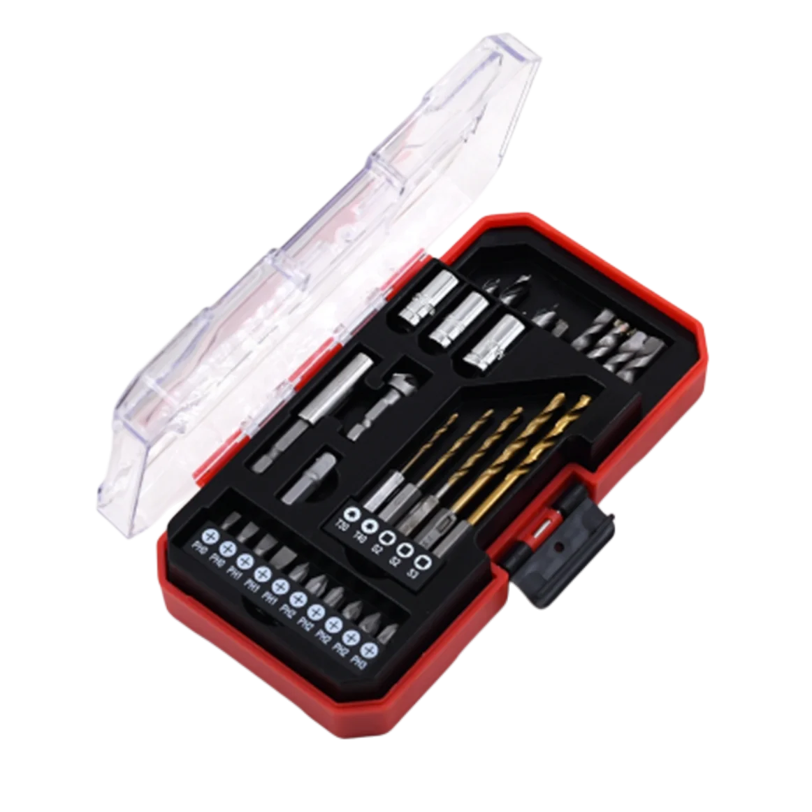 Multifunctional 41pcs Combination Drills & Bits Set With Plastic Box