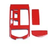 ชุดเกียร์ลายคาร์บอนไฟเบอร์สีแดง 3 ชิ้น พร้อมหัวเกียร์