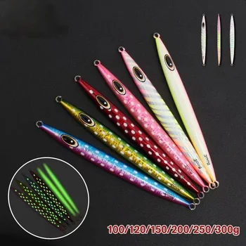 Luminous Lure Iron Plate Fast Sinking 100~300g Heavy Weight Saltwater Trolling Lure for Bass Ocean Beach Fishing – Trolling Lure – view 2