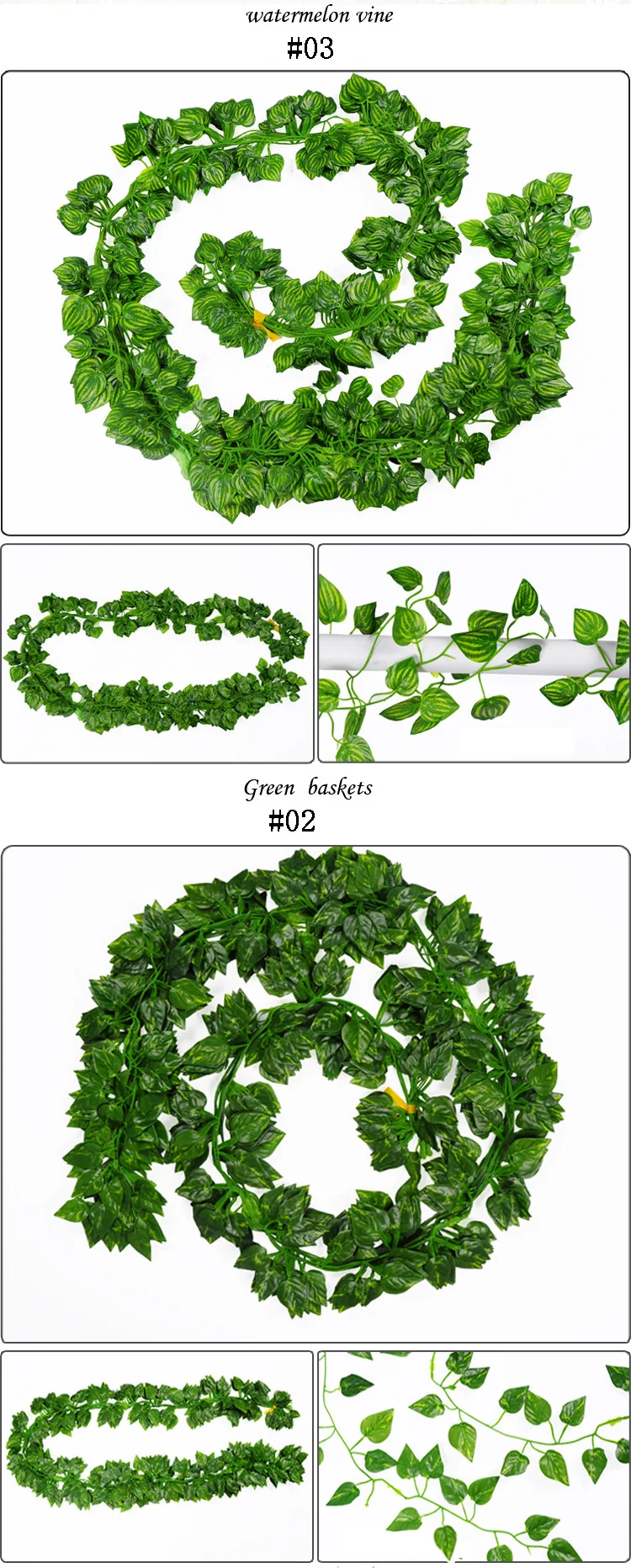 84 Feet 12 Strands Artificial Leaf Plants Hanging Garland Ivy Vines For