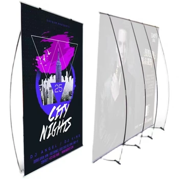 It is convenient to carry L-shaped indoor and outdoor display exhibition advertisements bow banner rack