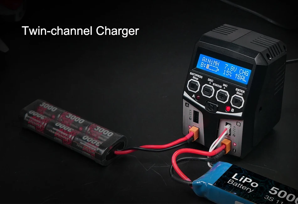 DUAL 5A 2X50W Battery Balance Charger for 2-4S LiPo/LiIon/LiFe/LiHV RC FPV Racing Drone Quadcopter Model RC Parts manufacture