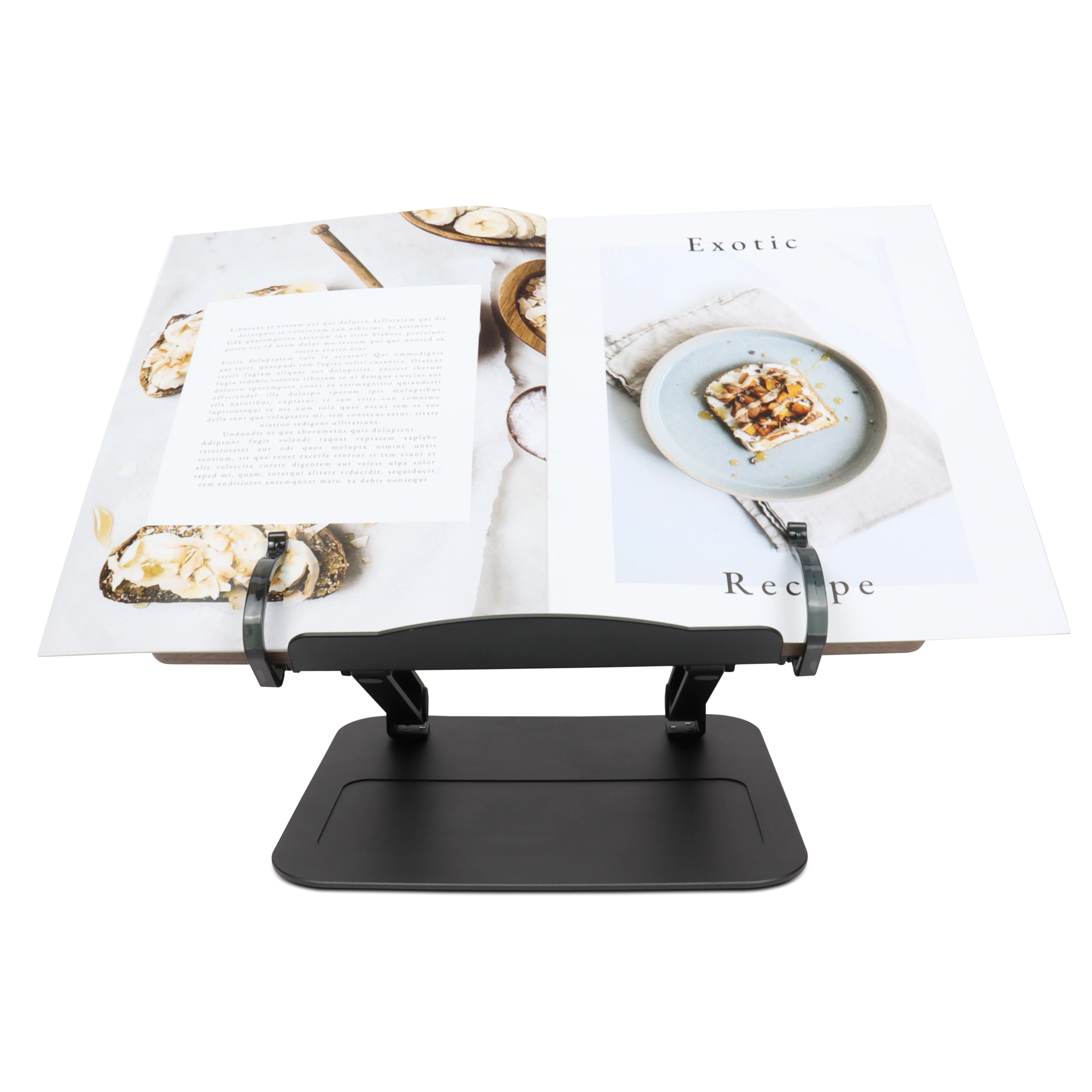 Adjustable Foldable Folding Recipe Table Natural Bamboo Cook Wooden ...