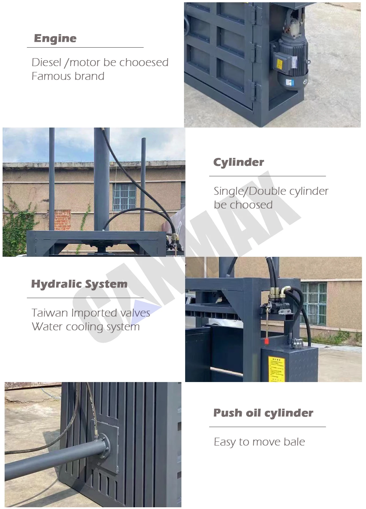 Factory Large Round Hay Square Kubota Machine Mini Heavy Duty Vertical ...