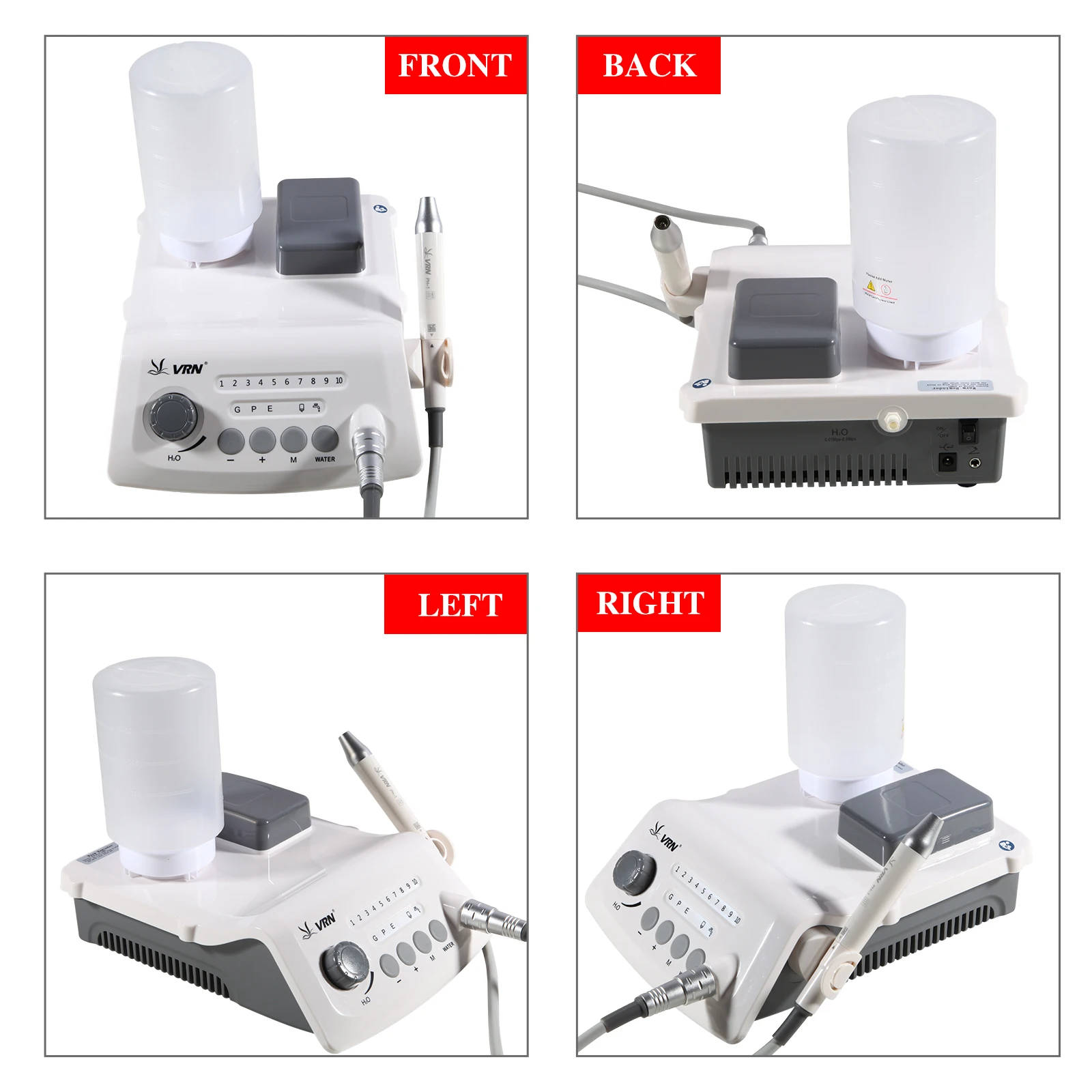 thumbnail image 2 of Dental LED Endodontic Ultrasonic Scaler With Water Bottle & 10 Tips - VRN DA-20 Style 2 of 4