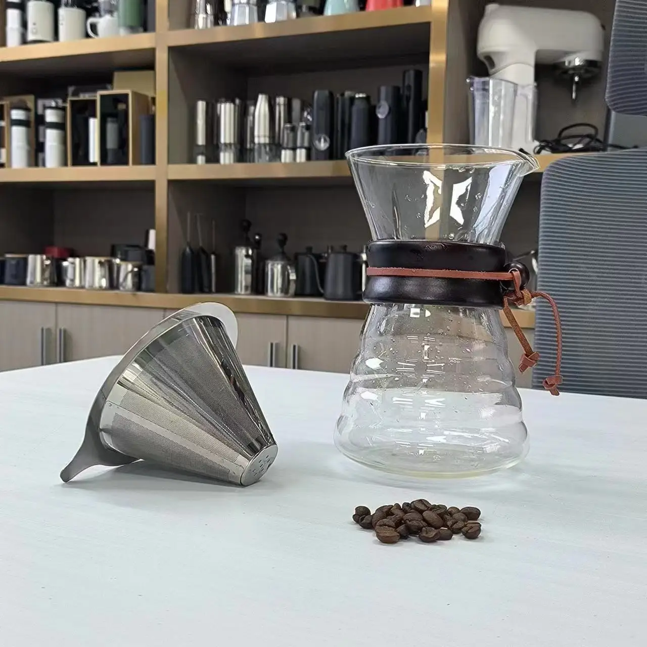 Classic Glass Set 6 Cup Kit Coffee Tea & Espresso Supplies Pour Over