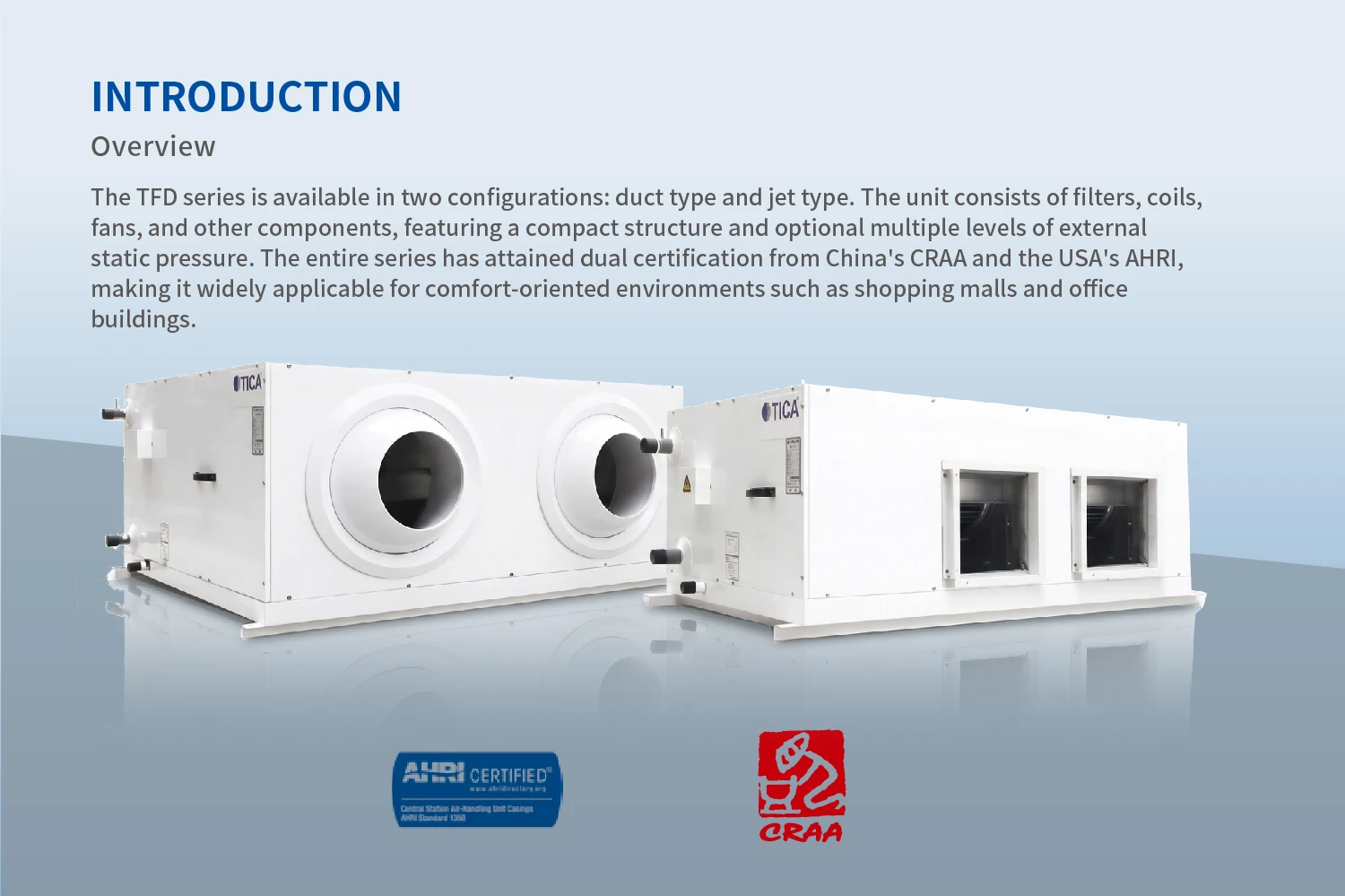 Air Handling Units, TICA, Ceiling, AHU, Ducted - detail 4
