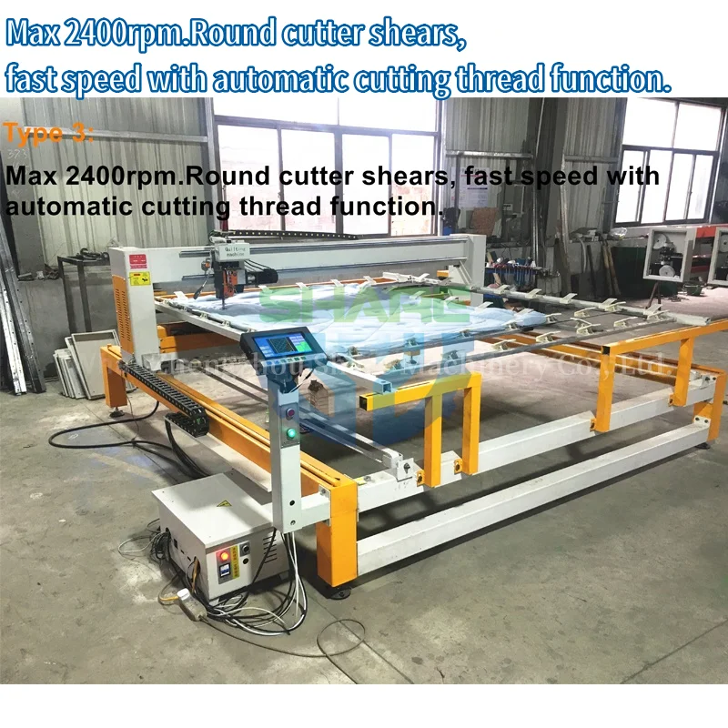 Automatic Long Arm Single Needle Quilting Machine CNC Bedcover One Head Mattress Quilting Making Machine Blanket Sewing Machine