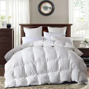 Factory Directly Comfortable White Goose Down Machine Washable Bedding Wholesale Quilt Set