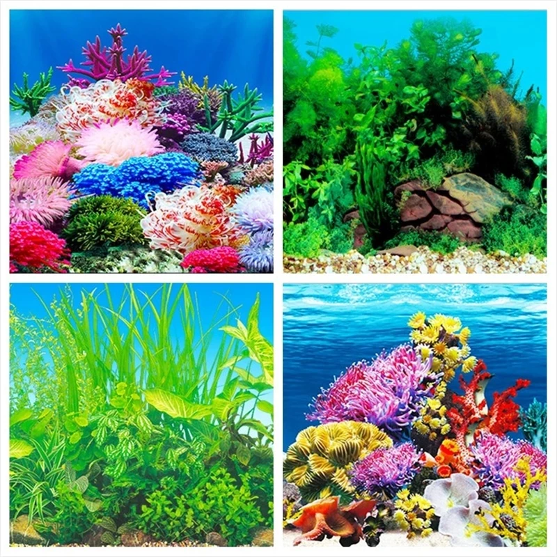 Pvc Double Side Aquarium Background Poster Decoration Fish Tank Wall  Landscaping Decorative Background Poster - Buy 60cm Factory Supply Fish Tank  Decoration Double Sided Aquarium Background Paper Adhesive 3d Landscape  Picture Multi