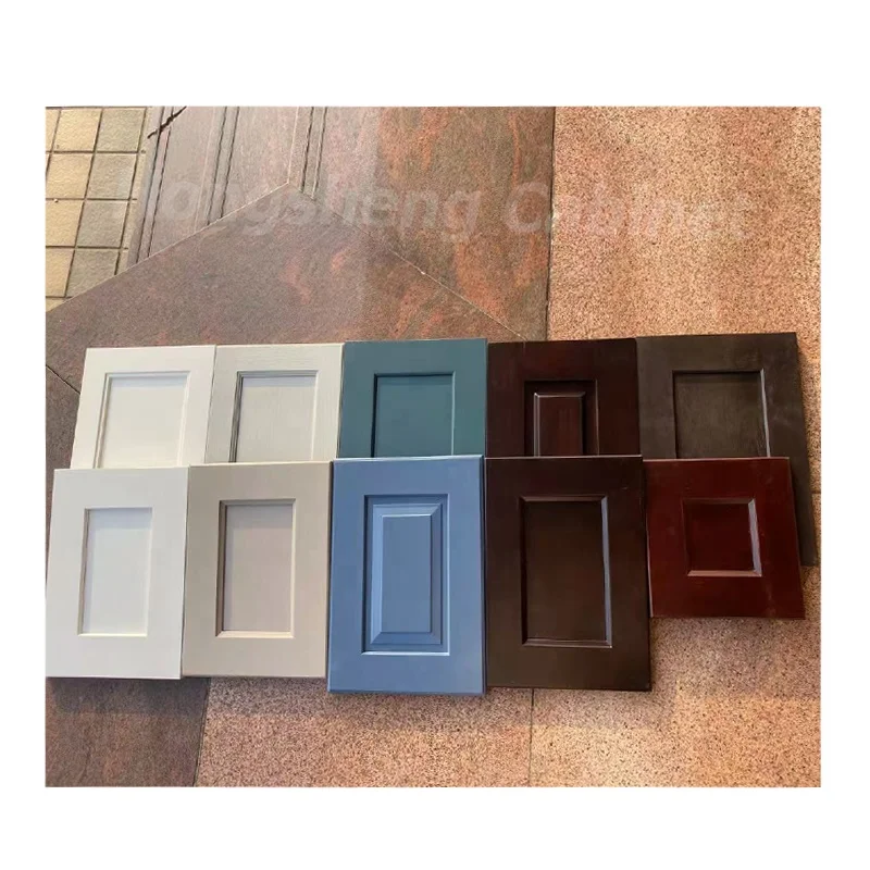 Factory Automatic Production Construction Building Hotel Apartment Flat Pack American Modern Kitchen Cupboard Wood Door