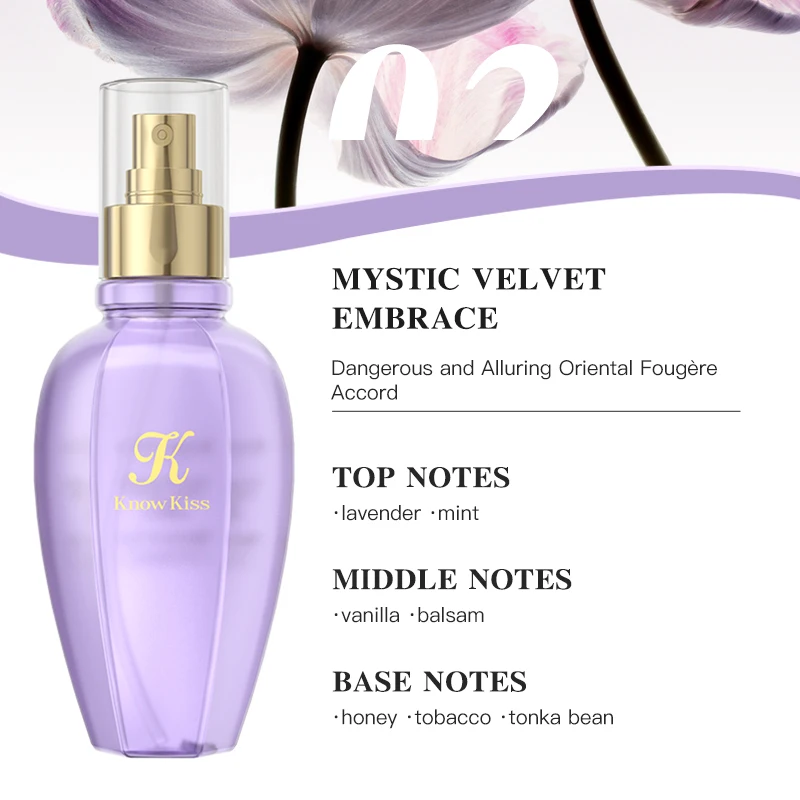 KnowKiss Wholesale 190ml Body Mist Long Lasting Perfumes Mystery Velvet  Purple Kiss Flower Eternal Spell Fragrance Sand Spray