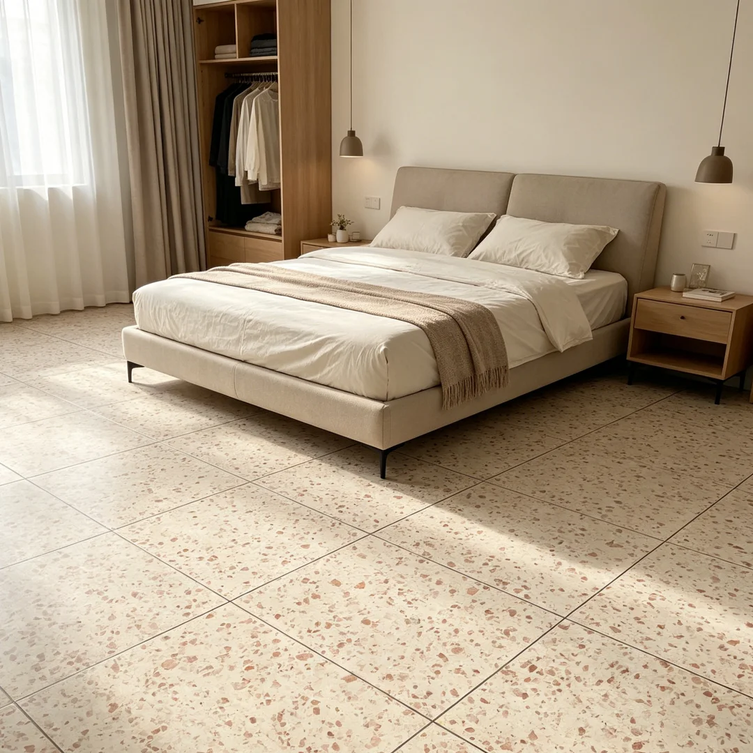 Beige Pink Terrazzo Slab Artificial Terrazzo Stone Large Terrazzo Tile for Floor Wall and Interior Decoration