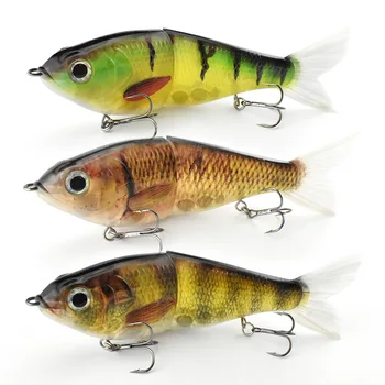 S-Shaped Swimming Slow Sinking Multi-Section Fish Simulation Hard Bait Lure Plastic Silk Hair Tail Bass Bottom Fishing Hooks – Hard Lure – view 2