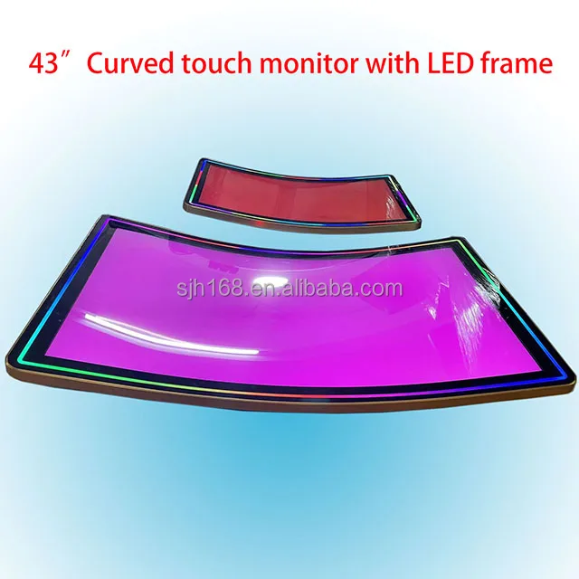 43 inch curved touch monitor with LED frame
