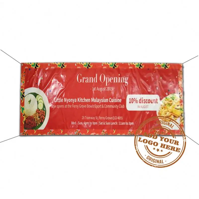 Custom Print Durable Red PVC Banner for Advertising