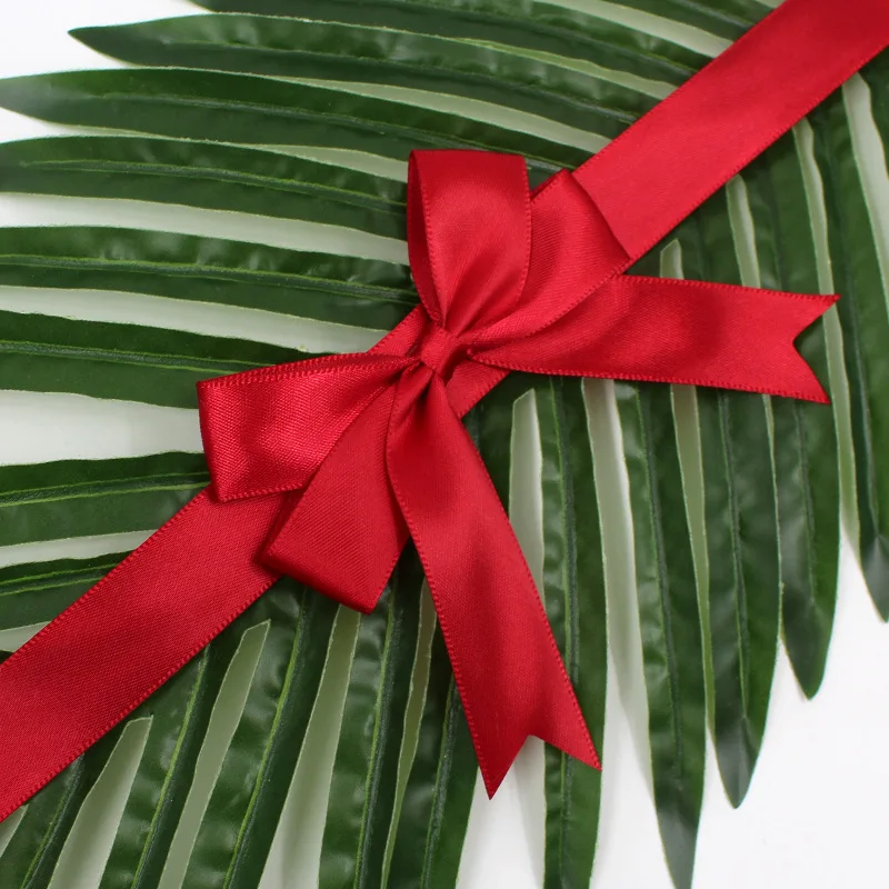 Customizable Handmade Ribbon Bow Gift Box Bow with Rubber Band Christmas Ribbon Bows Ribbon for Christmas Decor