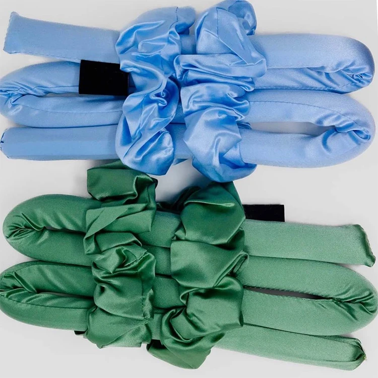 Wholesale Price Silk Satin Curling Iron No Heat With Hair Tie Custom