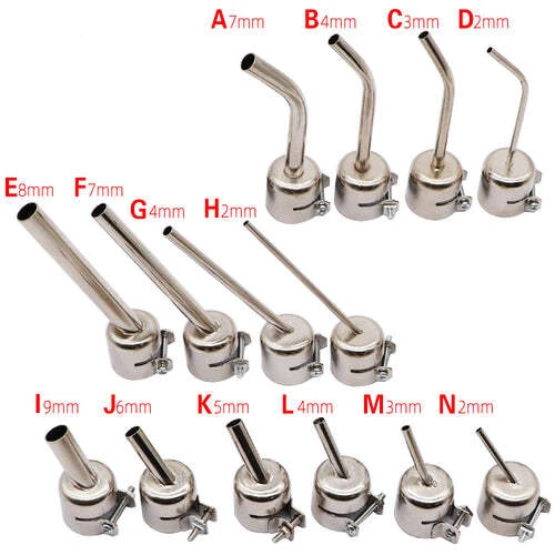 45 Degree Curved Angle Nozzle Replacement For 850 Series Hot Air Gun