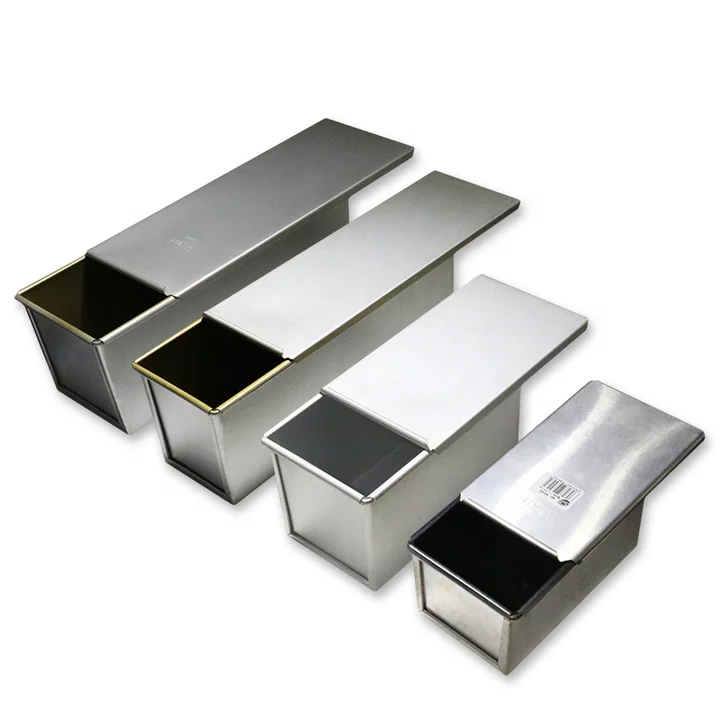 Hot Selling Bakers Only Rectangular Corrugated Toast Casting Mold With Lid  Non-stick Corrugated Pullman Loaf Bread Bake Pans
