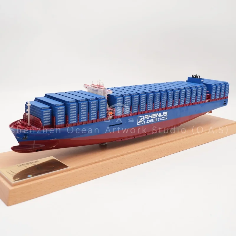 Our exquisite container ship model features authentic TS LINES design, inspired by classic Hong Kong Shipyard manufacturing standards.It accurately displays the professional lines plan of ship and detailed marine radar equipment with high simulation.Made of premium materials with fine craftsmanship, it is perfect for maritime exhibitions, corporate gifts, office decor and shipping collections.We support custom logos, colors and scales. Reliable factory production ensures stable quality, meeting customized and wholesale demands for marine industry clients.Amber@vesselmodel.com Tel: +86 18038048785