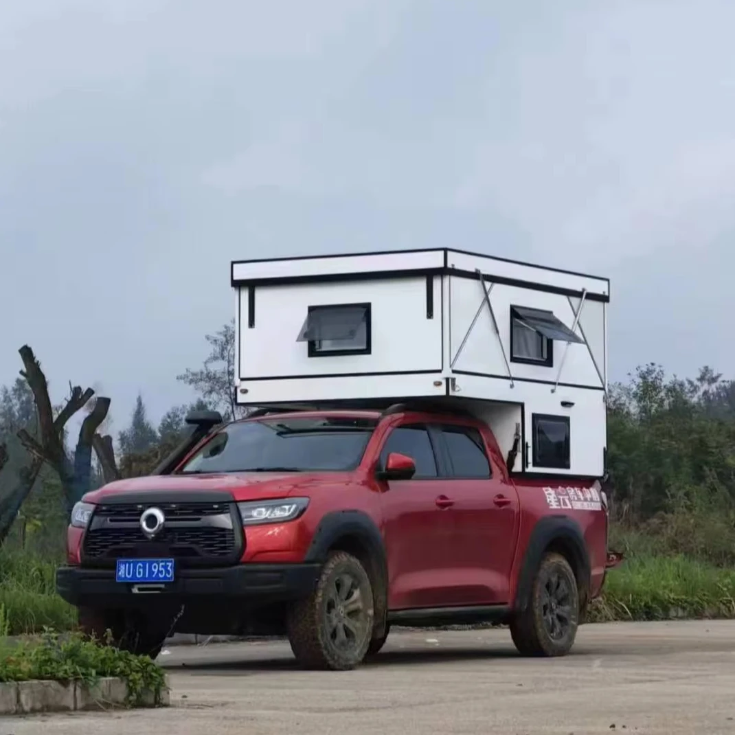 Camper de Alta Qualidade no Estilo Slide-On com Cozinha Deslizante e Sanitário Interno para Uso em Caminhão Pick-up