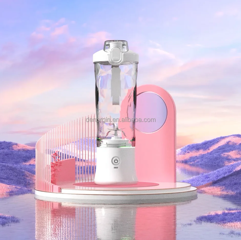 Ipx67 Waterproof 600ml Electric Blender Drink Bottle With Carry Loop