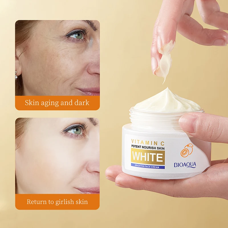 BIOAQUA Organic Extract Vitamin C Skin Care Set Face Wash Whitening Body Lotion for Face and Body