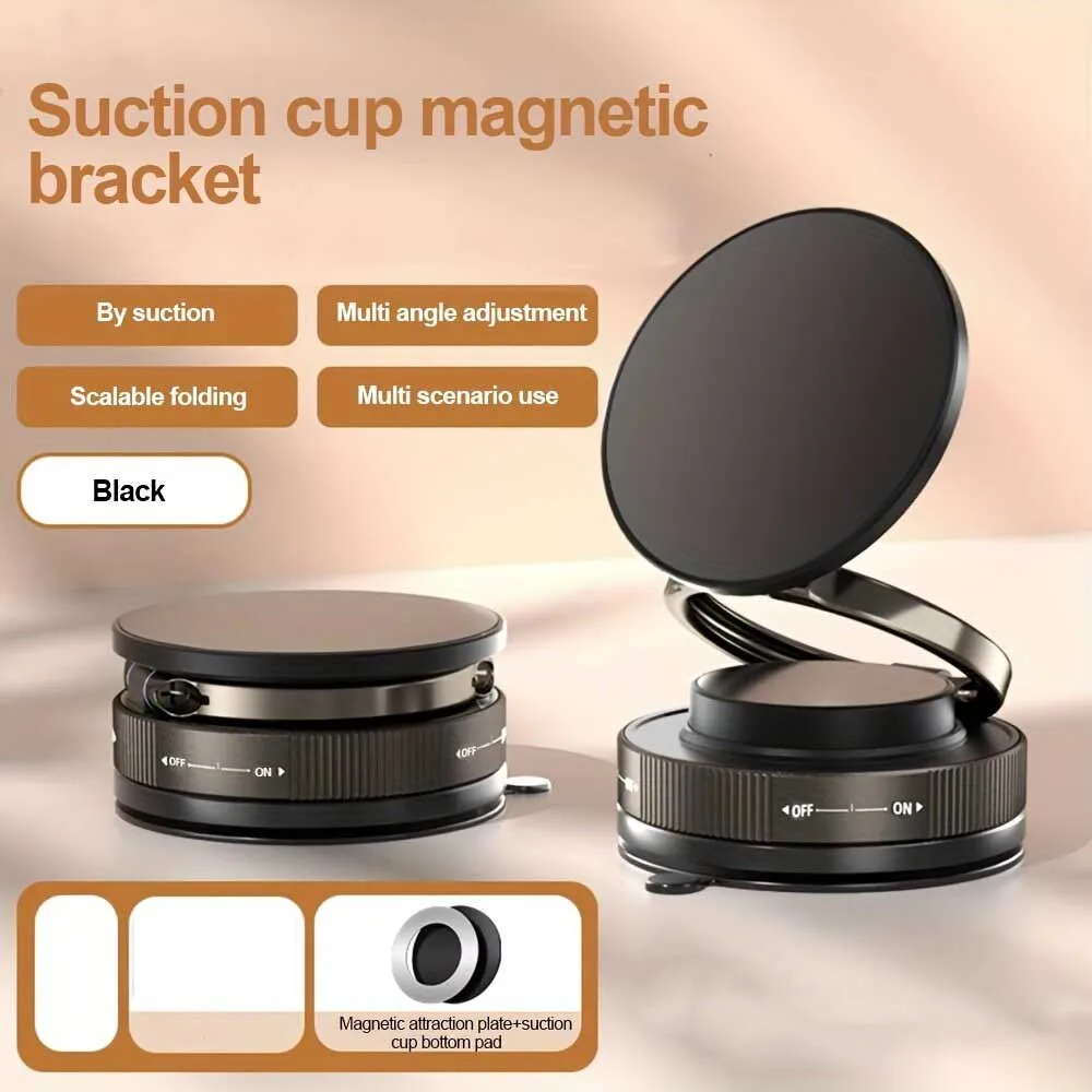 360° Vacuum Magnetic Suction Cup Phone Mount, Adjustable Hands-Free Suction Cup Phone Holder Compatible All Smartphones