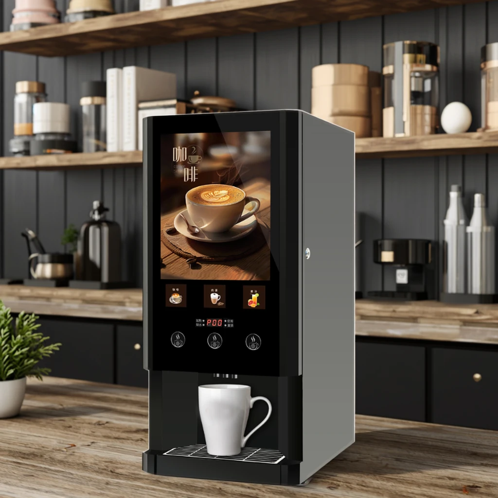 3 in 1 Coffee and Tea Commercial Hot Beverage Automatic 3 Instant Powder Coffee Vending Machine