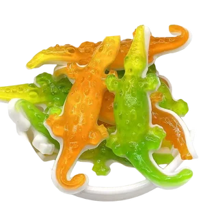 2.5kg Bulk Bagged Double Layered crocodile Gummies with Juicy Fruit Flavor Candy Products