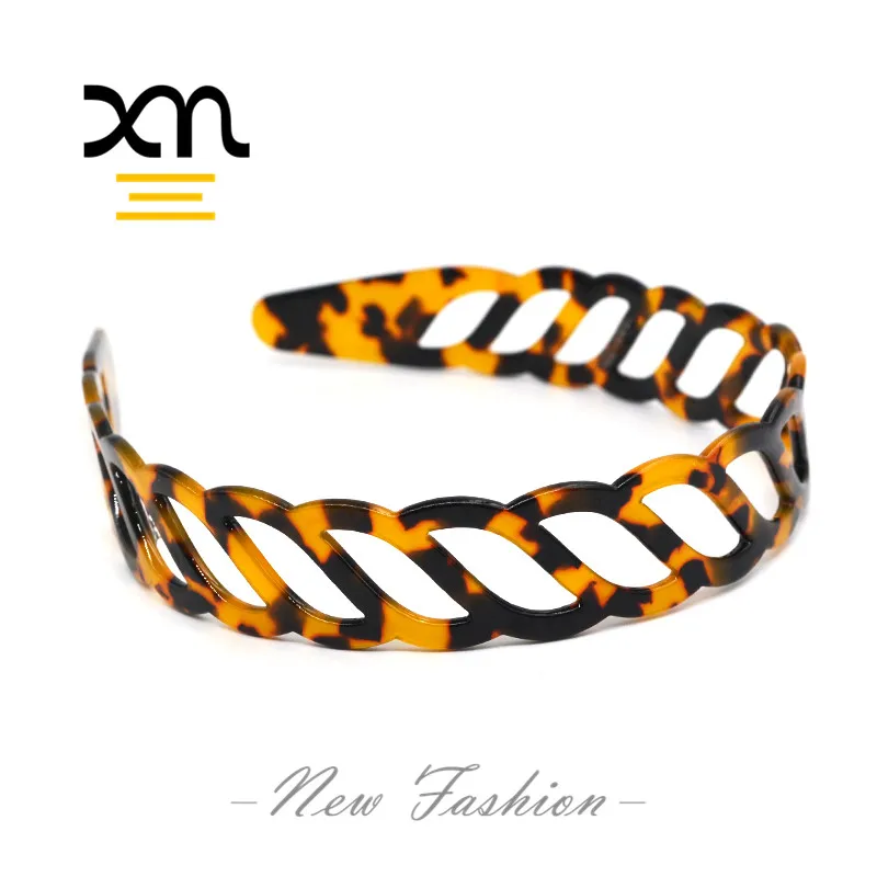 Boho Stirnband Damen Aus Acetat - Schildpatt Design & Weiche Zähne Für Perfekten Halt