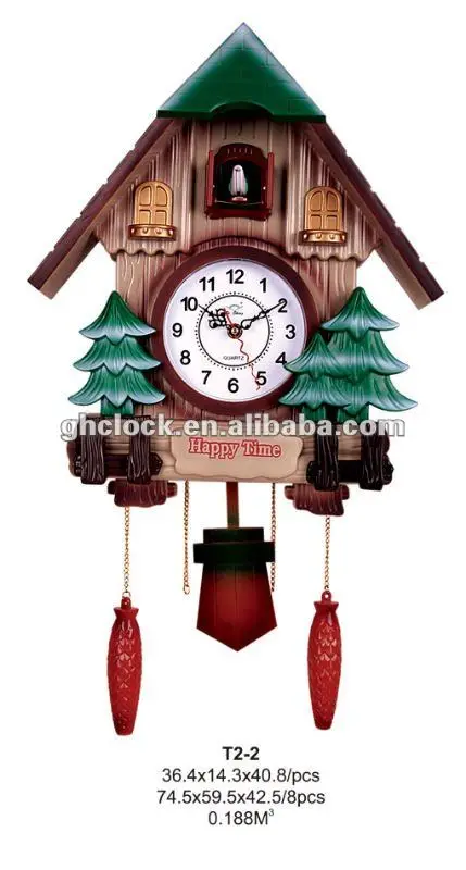 Whole Point Out Window Time Muted Bronze  Wall Clock Living Room Creative Wall Clock Antique Cuckoo Wall Clock