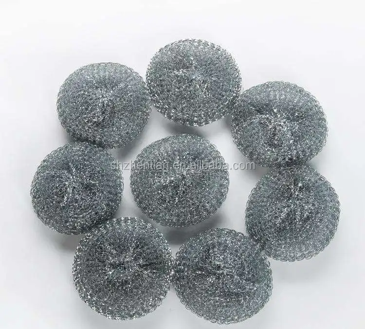 Galvanised Steel Wire Metal Mesh Sponge Scrubber for Pot Cleaning - China  Mesh Scourer and Pot Scourer price