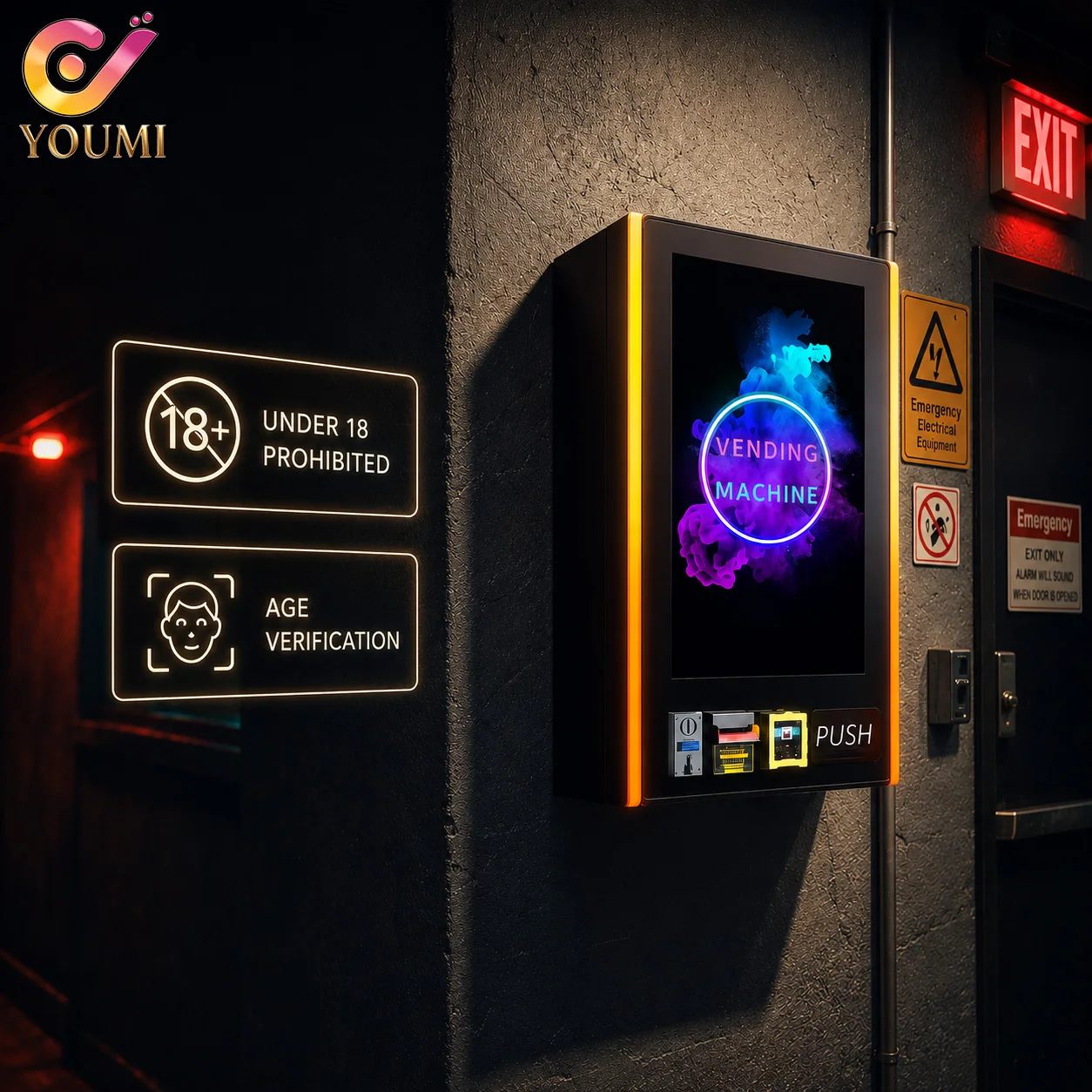 cigarette vending machine with id scanner AMS CM60 Vape & Cigarette Vending Machine