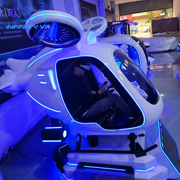 New Design Vr Flight Simulator Helicopter  Virtual Reality Airplane Simulator Game 9D Vr Cockpit 360 Aircraft  Vr Flying Chair