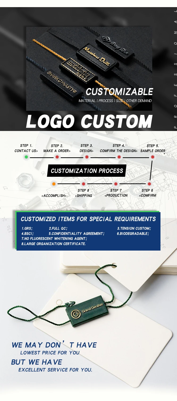 Grs Biodegradable Pla Plastic Clothes Snap Lock Pin Loop Tags Garment