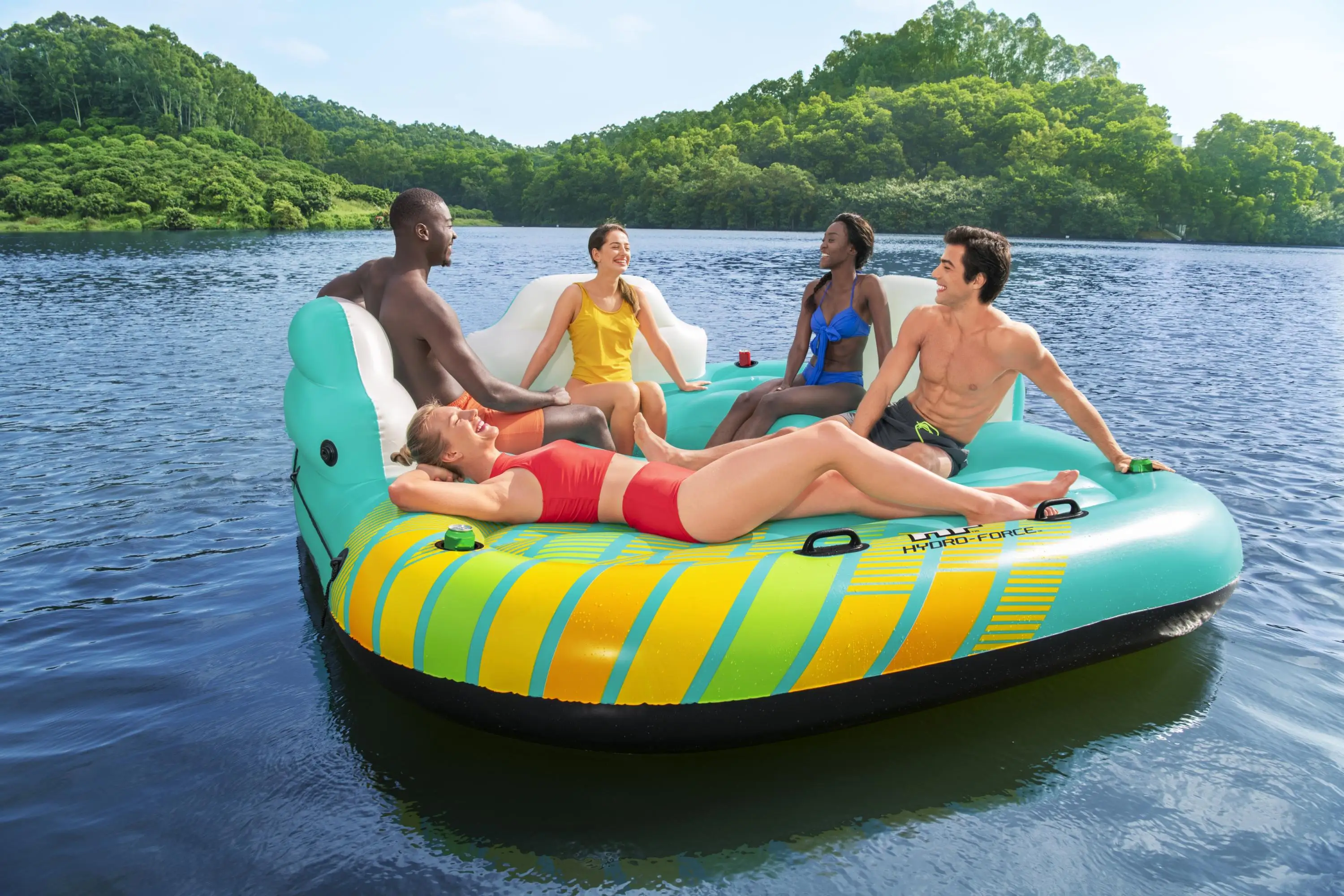 Bestway 43407 5 Person Inflatable Floating Island