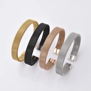 Jewelry Manufacturer Wholesale 10MM Stainless Steel Adjustable Mesh Bangle