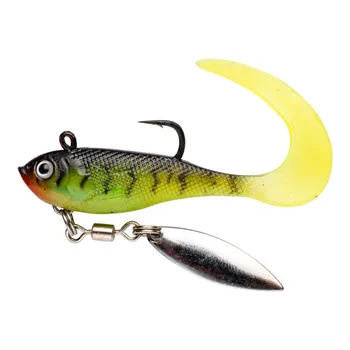 Wholesale Freshwater Spin Metal Spoon Artificial Bottom Wobble Soft Bait PVC Bait Ice Trout Salmon Sea Bass Spinner Jig Fishing – Soft Lure – view 3